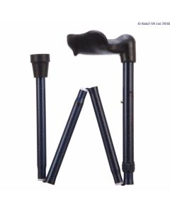 Arthritis Grip Cane - Folding, adjustable, Left Handed - Blue Ice
