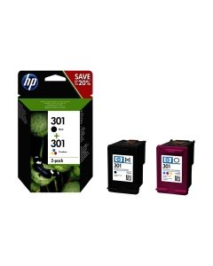 HP 301 2-pack Black/Tri-Colour Original Ink Cartridges (N9J72AE)