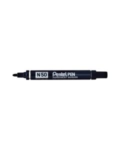 Pentel N50 Bullet Tip Black Permanent Markers - Box of 12