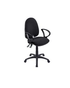 Origin High Back Operators Chair With Arms - Black