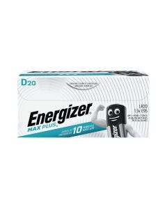 Energizer Alkaline Max Plus D Battery - Pack of 20
