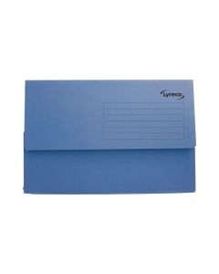 Lyreco Document Wallets Foolscap 250gsm Blue - Pack Of 50