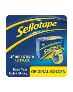 Sellotape Golden Tape 24mmx66M Clear - Pack of 12