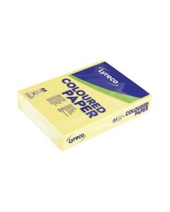 Lyreco Pastel Tinted Yellow A4 Paper 80 gsm - Pack of 1 Ream (500 Sheets)