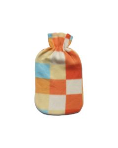 Fortuna Hot Water Bottle with Cover Multicoloured Squares